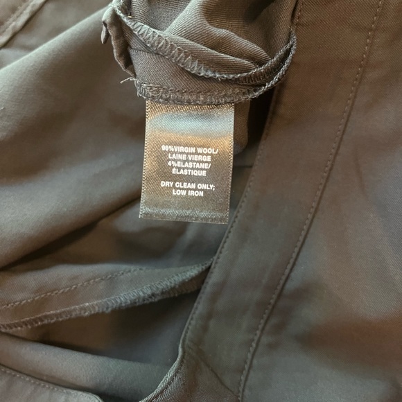 Lafayette 148 Luxury Black Cropped Stretch Wool Bleeker Career Pants Size 10 - Picture 6 of 10